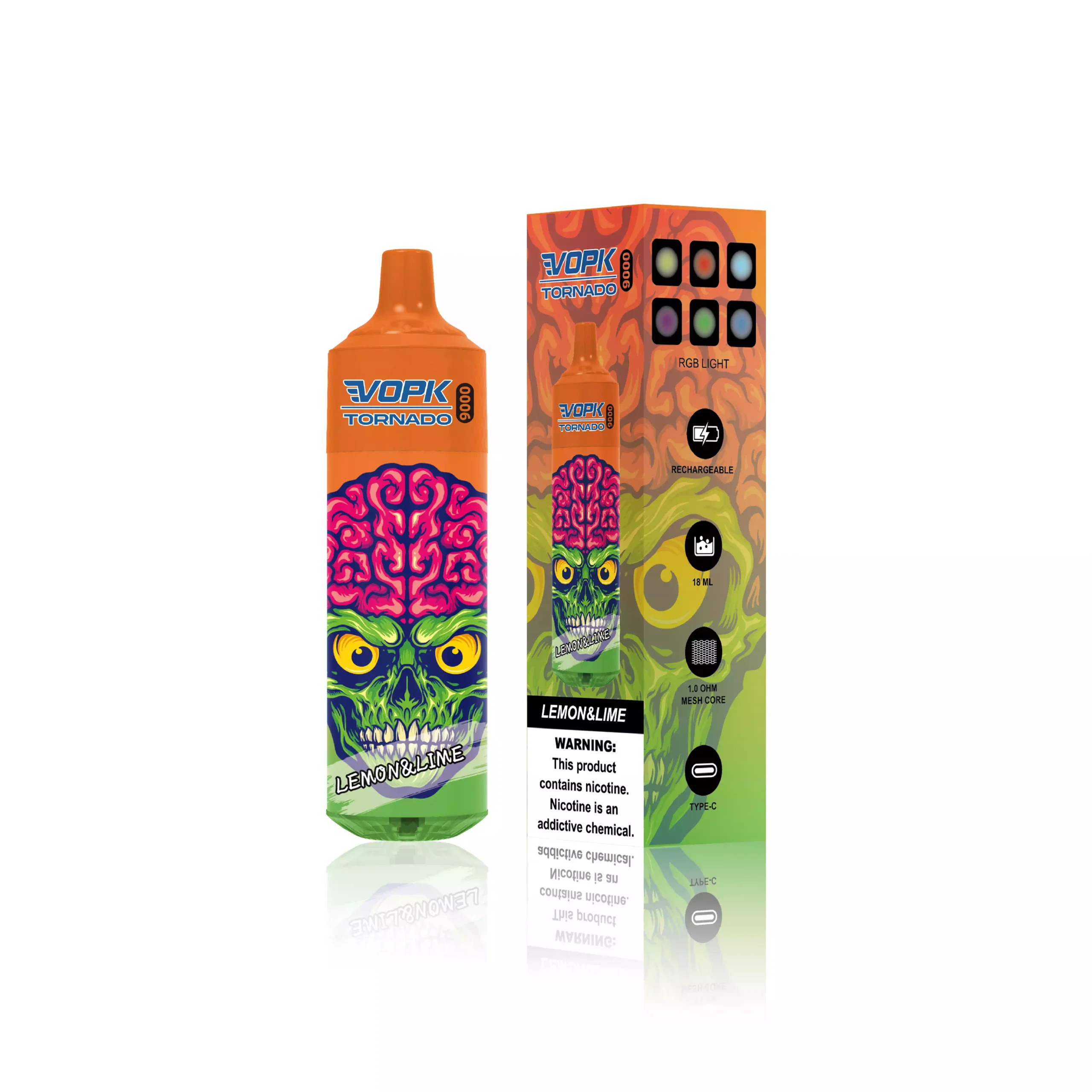 VOPK TORNADO 9000 Puffs Disposable Vape with 18ML Capacity and 5% Nicotine Options (24) VOPK TORNADO 9000 Puffs Disposable Vape with 18ML Capacity and 5% Nicotine Options (24)