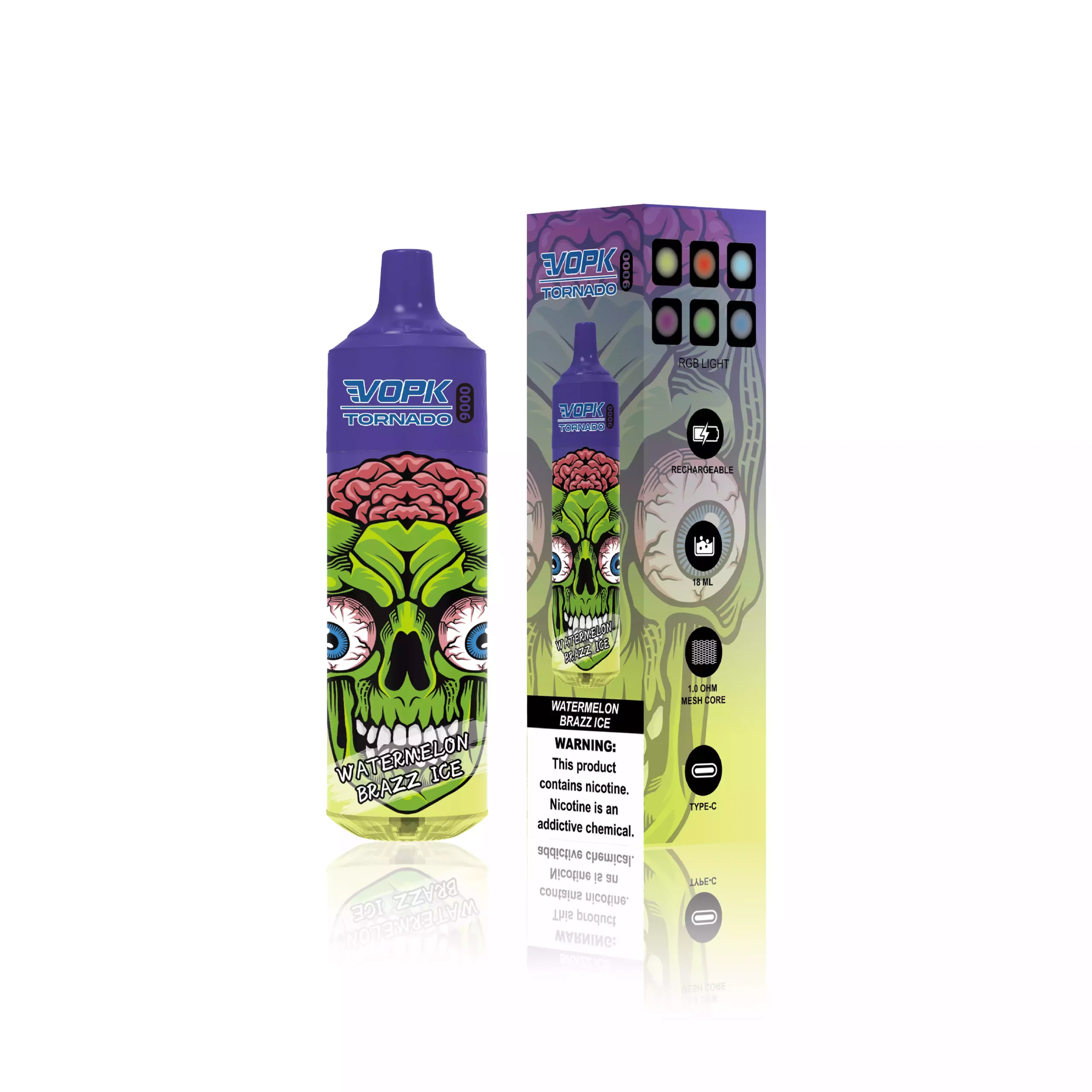 VOPK TORNADO 9000 Puffs Disposable Vape with 18ML Capacity and 5% Nicotine Options (25) VOPK TORNADO 9000 Puffs Disposable Vape with 18ML Capacity and 5% Nicotine Options (25)