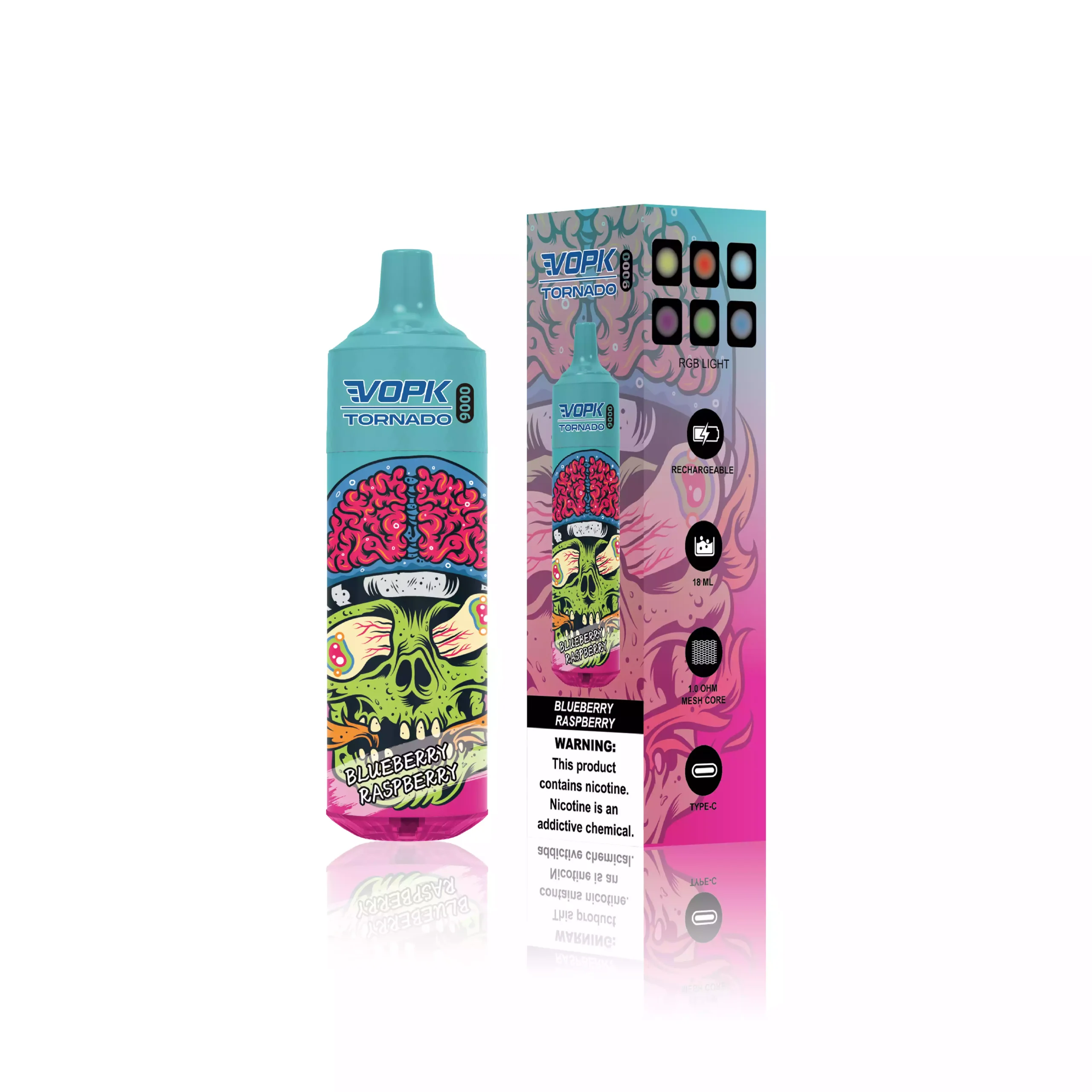 VOPK TORNADO 9000 Puffs Disposable Vape with 18ML Capacity and 5% Nicotine Options (30) VOPK TORNADO 9000 Puffs Disposable Vape with 18ML Capacity and 5% Nicotine Options (30)