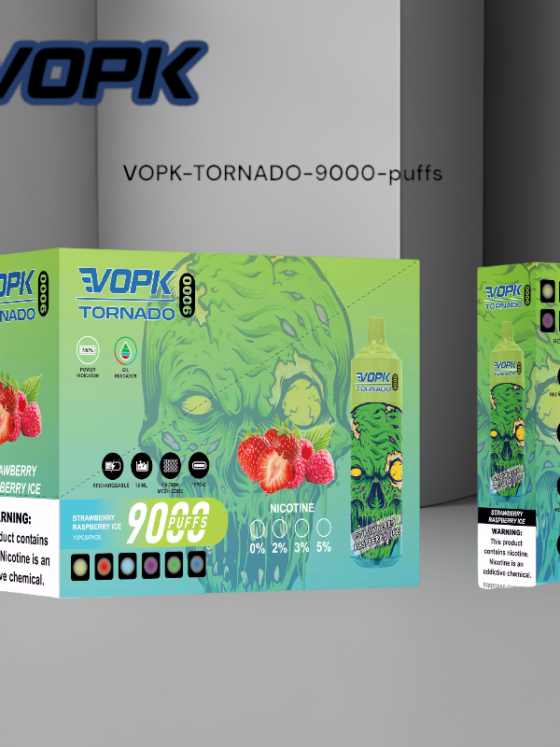 VOPK TORNADO 9000 Puffs Disposable Vape with 18ML Capacity and 5% Nicotine Options