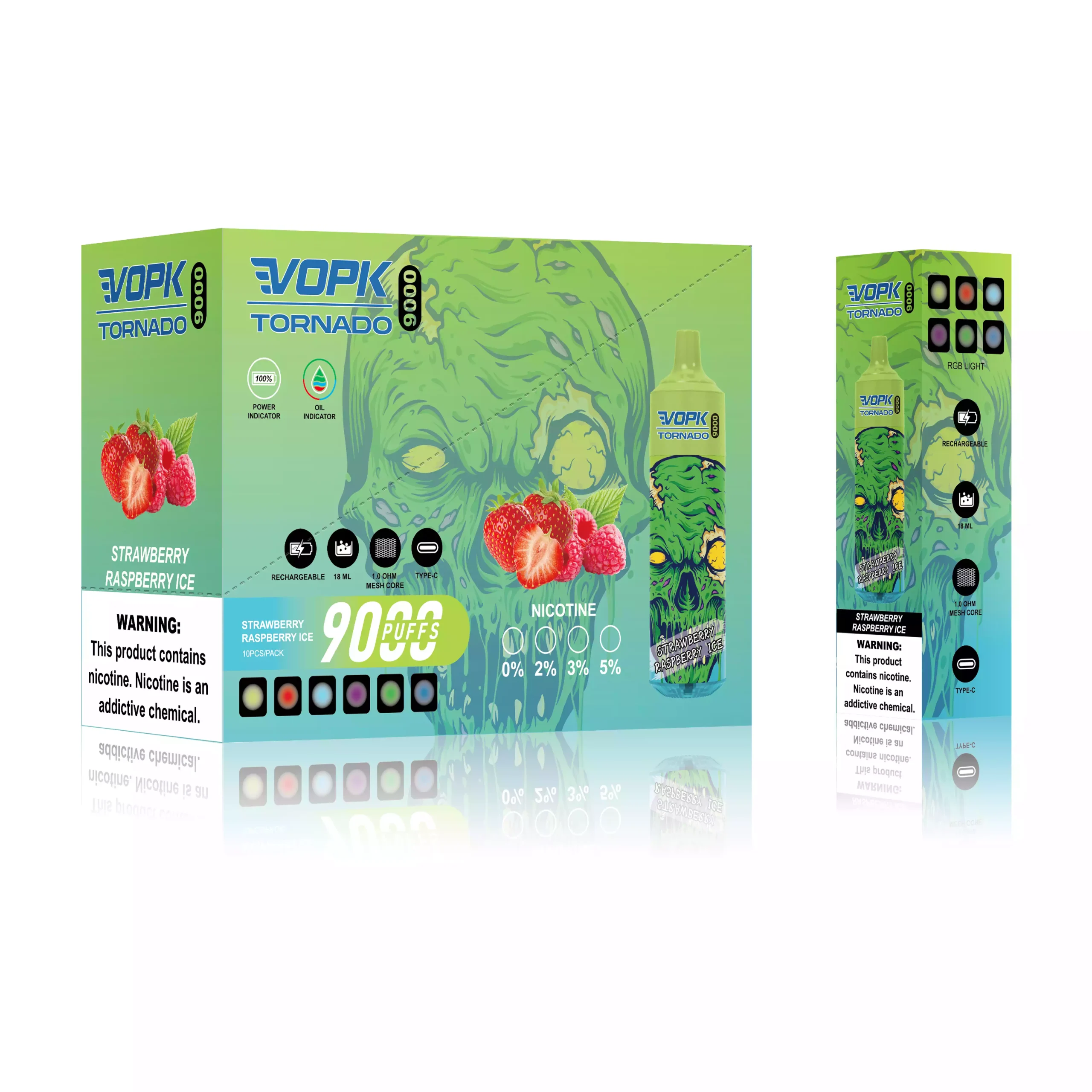 VOPK TORNADO 9000 Puffs Disposable Vape with 18ML Capacity and 5% Nicotine Options (6) VOPK TORNADO 9000 Puffs Disposable Vape with 18ML Capacity and 5% Nicotine Options (6)
