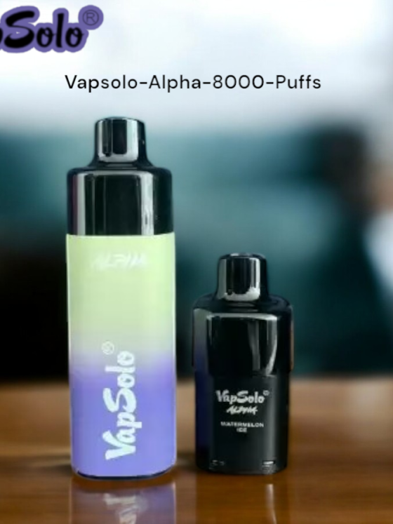Vapsolo Alpha 8000 Puffs Rechargeable Disposable Vape with 5% Nicotine and Long-Lasting Flavor