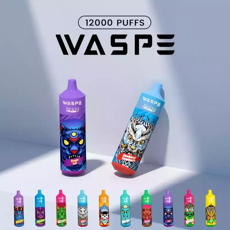 WASPE 12000 PUFFS Vape jetable très populaire avec 15 saveurs qui mettent l'eau à la bouche