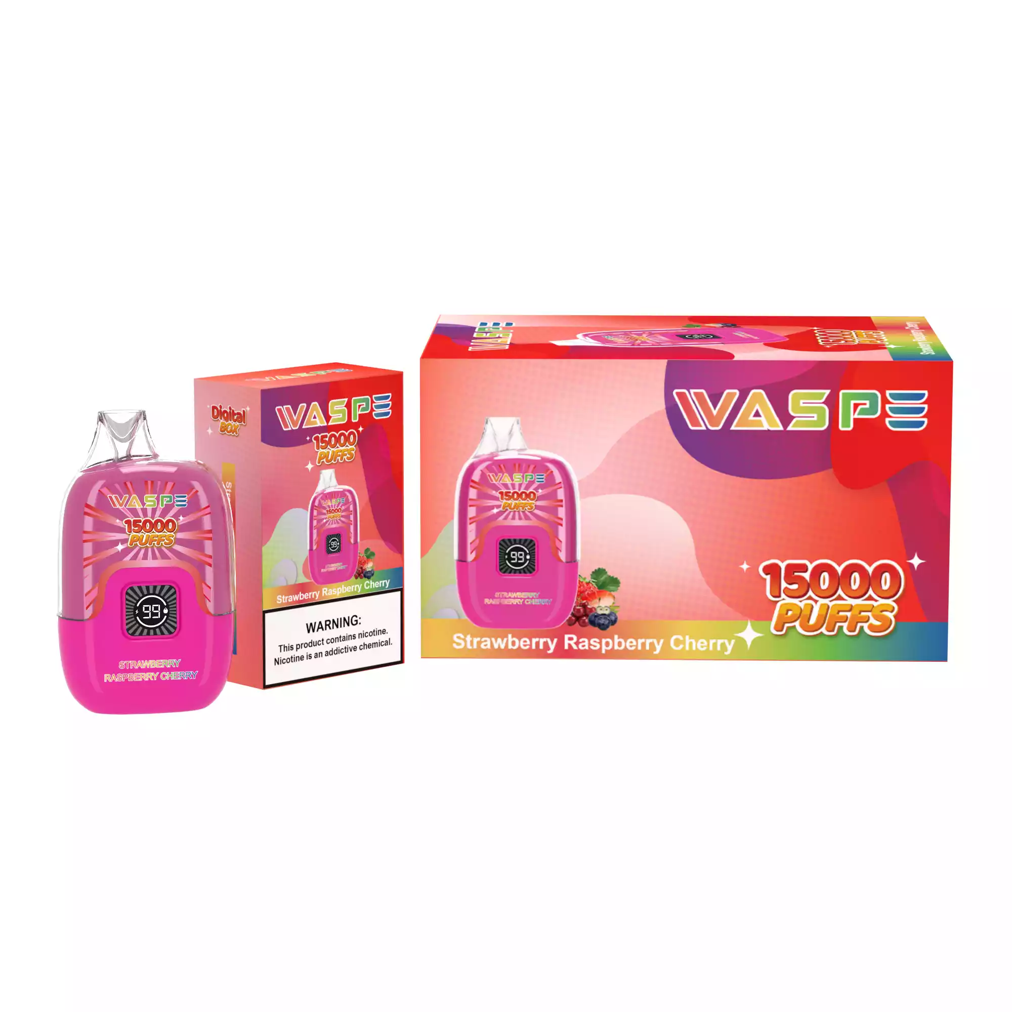 WASPE 15000 PUFFS Digital Box Disposable Vape with 22ml Capacity and Rechargeable Battery (13) WASPE 15000 PUFFS Digital Box Disposable Vape with 22ml Capacity and Rechargeable Battery (13)