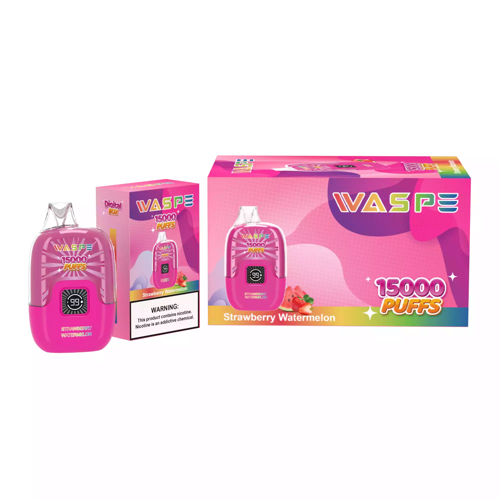 WASPE 15000 PUFFS Digital Box Disposable Vape with 22ml Capacity and Rechargeable Battery (14) WASPE 15000 PUFFS Digital Box Disposable Vape with 22ml Capacity and Rechargeable Battery (14)