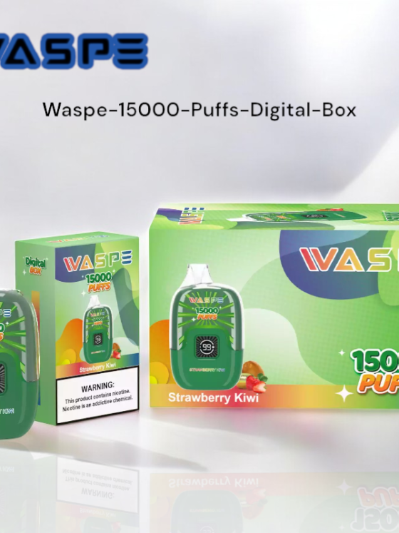WASPE 15000 PUFFS Digital Box Disposable Vape with 22ml Capacity and Rechargeable Battery