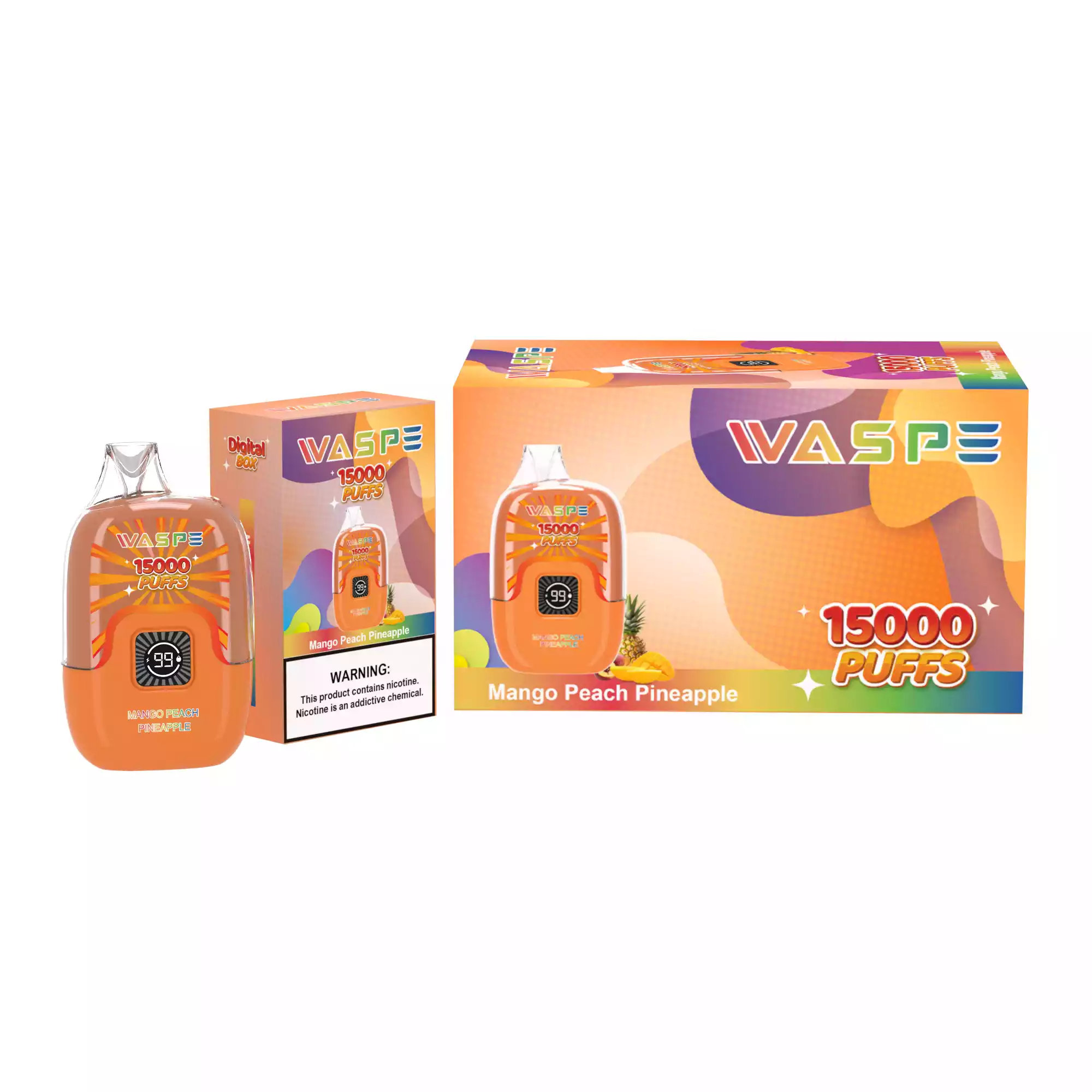 WASPE 15000 PUFFS Digital Box Disposable Vape with 22ml Capacity and Rechargeable Battery (9) WASPE 15000 PUFFS Digital Box Disposable Vape with 22ml Capacity and Rechargeable Battery (9)