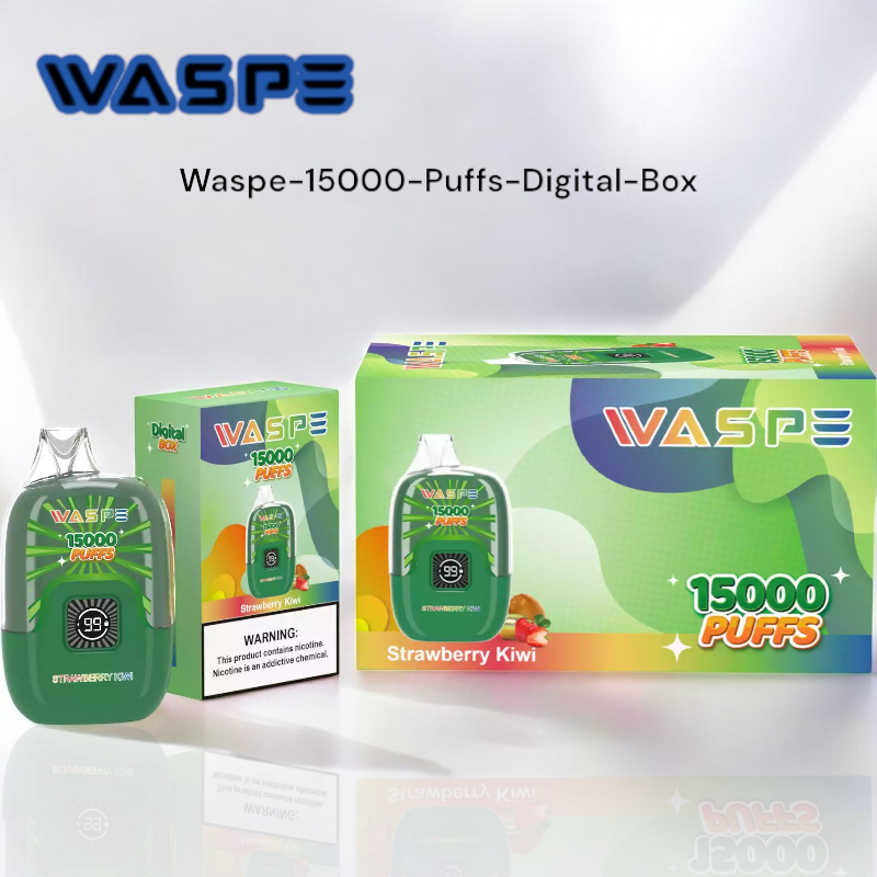 WASPE 15000 PUFFS Digital Box Disposable Vape with 22ml Capacity and Rechargeable Battery WASPE 15000 PUFFS Digital Box Disposable Vape with 22ml Capacity and Rechargeable Battery