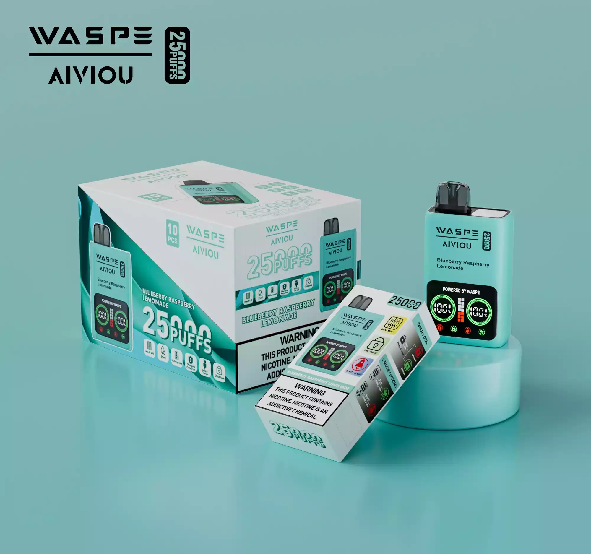 WASPE 25000 PUFFS Dual Mesh Box Disposable Vape with 25ml Capacity and 650mAh Battery (29) WASPE 25000 PUFFS Dual Mesh Box Disposable Vape with 25ml Capacity and 650mAh Battery (29)