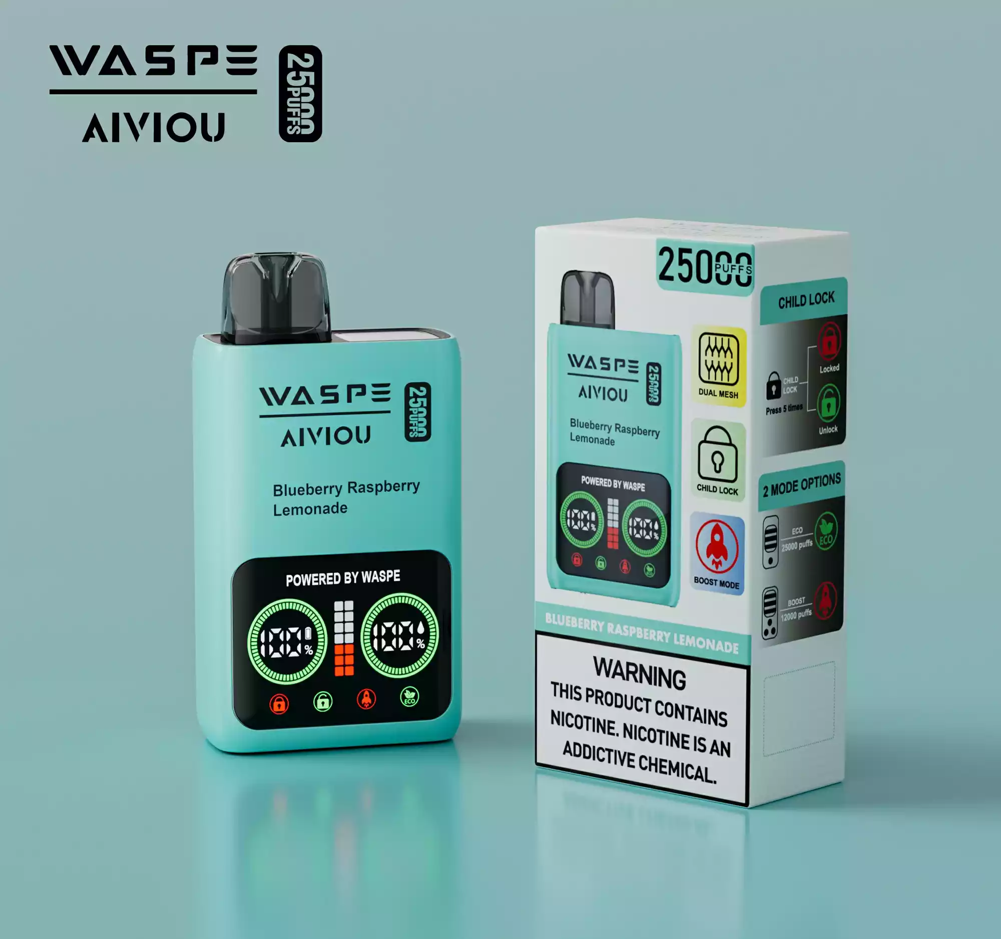 WASPE 25000 PUFFS Dual Mesh Box Disposable Vape with 25ml Capacity and 650mAh Battery (33) WASPE 25000 PUFFS Dual Mesh Box Disposable Vape with 25ml Capacity and 650mAh Battery (33)