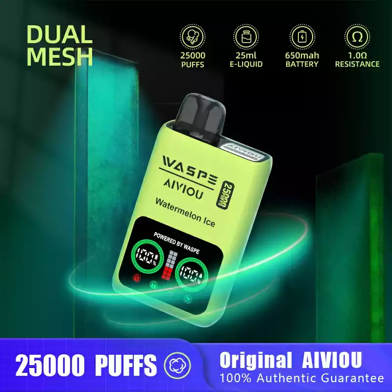 WASPE 25000 PUFFS Dual Mesh Box Disposable Vape with 25ml Capacity and 650mAh Battery (8) WASPE 25000 PUFFS Dual Mesh Box Disposable Vape with 25ml Capacity and 650mAh Battery (8)