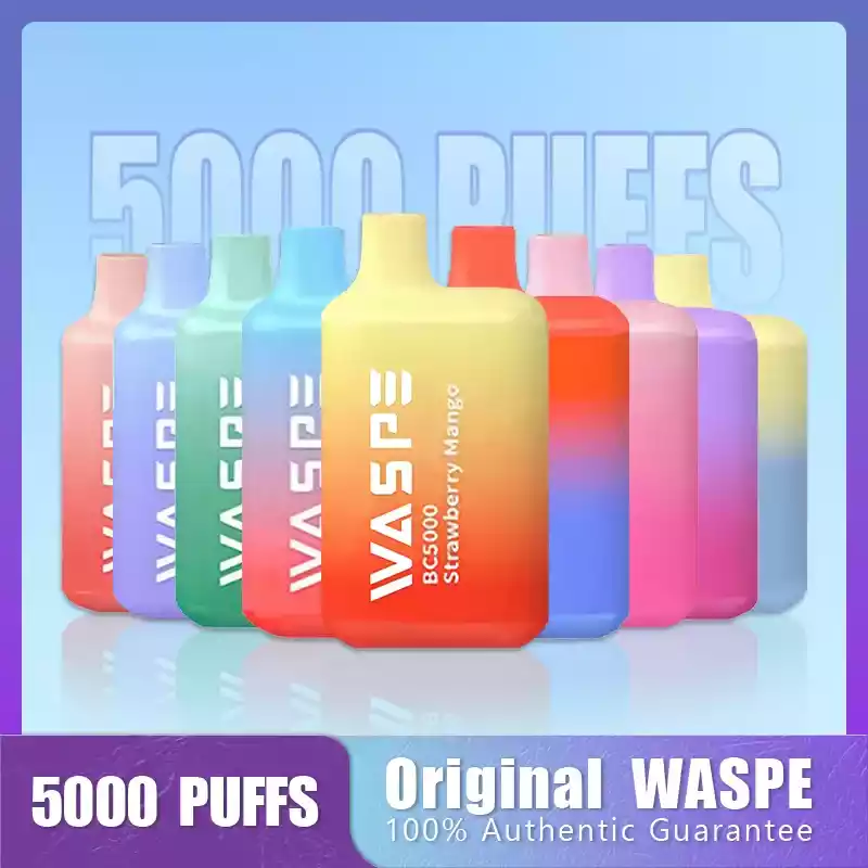 WASPE 5000 Puffs 13ml Capacity 5 Nicotine Strengths and 10 Delicious Flavors in One Disposable Vape (1) WASPE 5000 Puffs 13ml Capacity 5 Nicotine Strengths and 10 Delicious Flavors in One Disposable Vape (1)