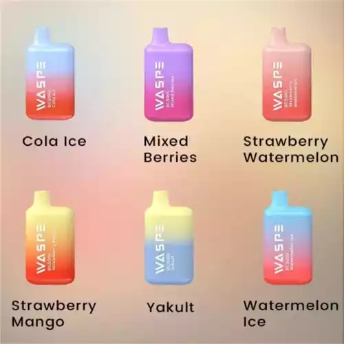 WASPE 5000 Puffs 13ml Capacity 5 Nicotine Strengths and 10 Delicious Flavors in One Disposable Vape (3) WASPE 5000 Puffs 13ml Capacity 5 Nicotine Strengths and 10 Delicious Flavors in One Disposable Vape (3)