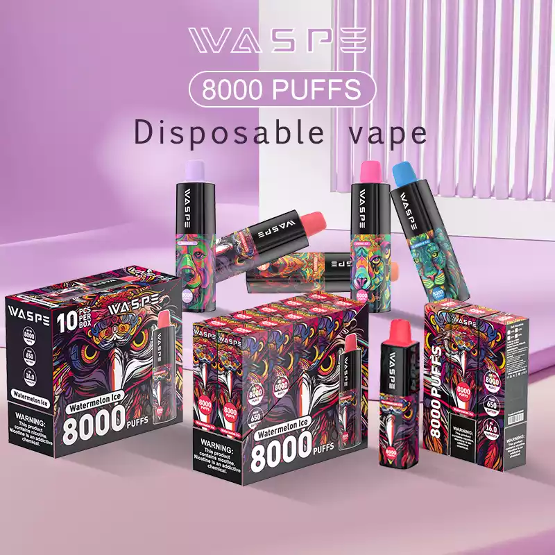 WASPE 8000 Puffs Rechargeable 650mAh Disposable Vape with Mesh Coil and 16ml Capacity (11) WASPE 8000 Puffs Rechargeable 650mAh Disposable Vape with Mesh Coil and 16ml Capacity (11)