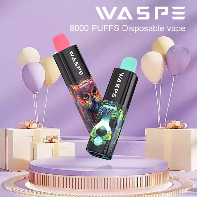 WASPE 8000 Puffs Rechargeable 650mAh Disposable Vape with Mesh Coil and 16ml Capacity (15) WASPE 8000 Puffs Rechargeable 650mAh Disposable Vape with Mesh Coil and 16ml Capacity (15)