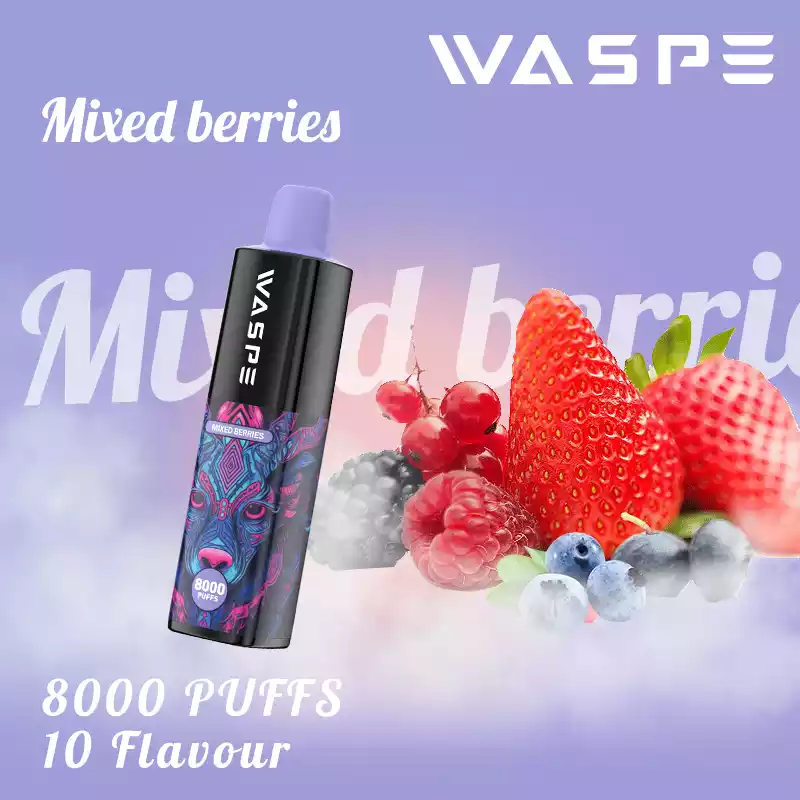 WASPE 8000 Puffs Rechargeable 650mAh Disposable Vape with Mesh Coil and 16ml Capacity (21) WASPE 8000 Puffs Rechargeable 650mAh Disposable Vape with Mesh Coil and 16ml Capacity (21)