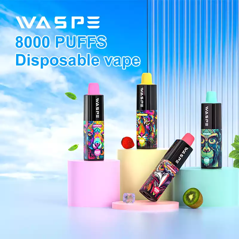 WASPE 8000 Puffs Rechargeable 650mAh Disposable Vape with Mesh Coil and 16ml Capacity (5) WASPE 8000 Puffs Rechargeable 650mAh Disposable Vape with Mesh Coil and 16ml Capacity (5)