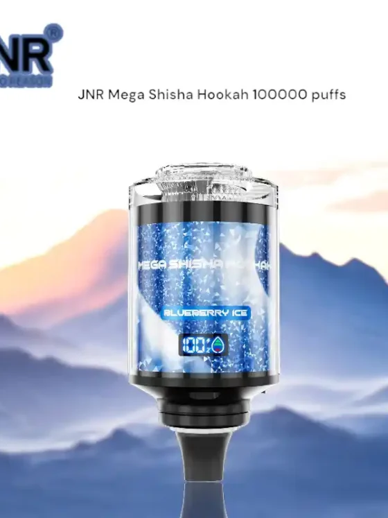 JNR Mega Shisha Hookah 100000 Puffs Disposable Vape Ultimate Vaping with Smart Screen and Dual Mouthpiece