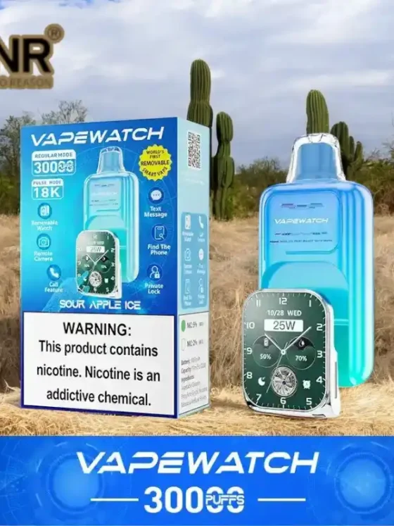 JNR Vape Watch 30000 Puffs Innovative Disposable Vape with Call Feature, Text Messaging, and Remote Camera