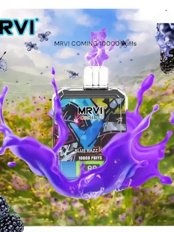 MRVI COMING 10000 Puffs Powerful Disposable Vape with Mesh Coil and E-liquid Power Screen Display