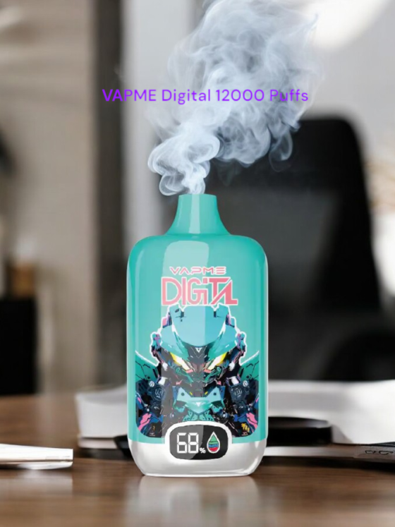 VAPME Digital 12000 Puffs Disposable Vape 20ml E-liquid, 5% Nicotine Strength