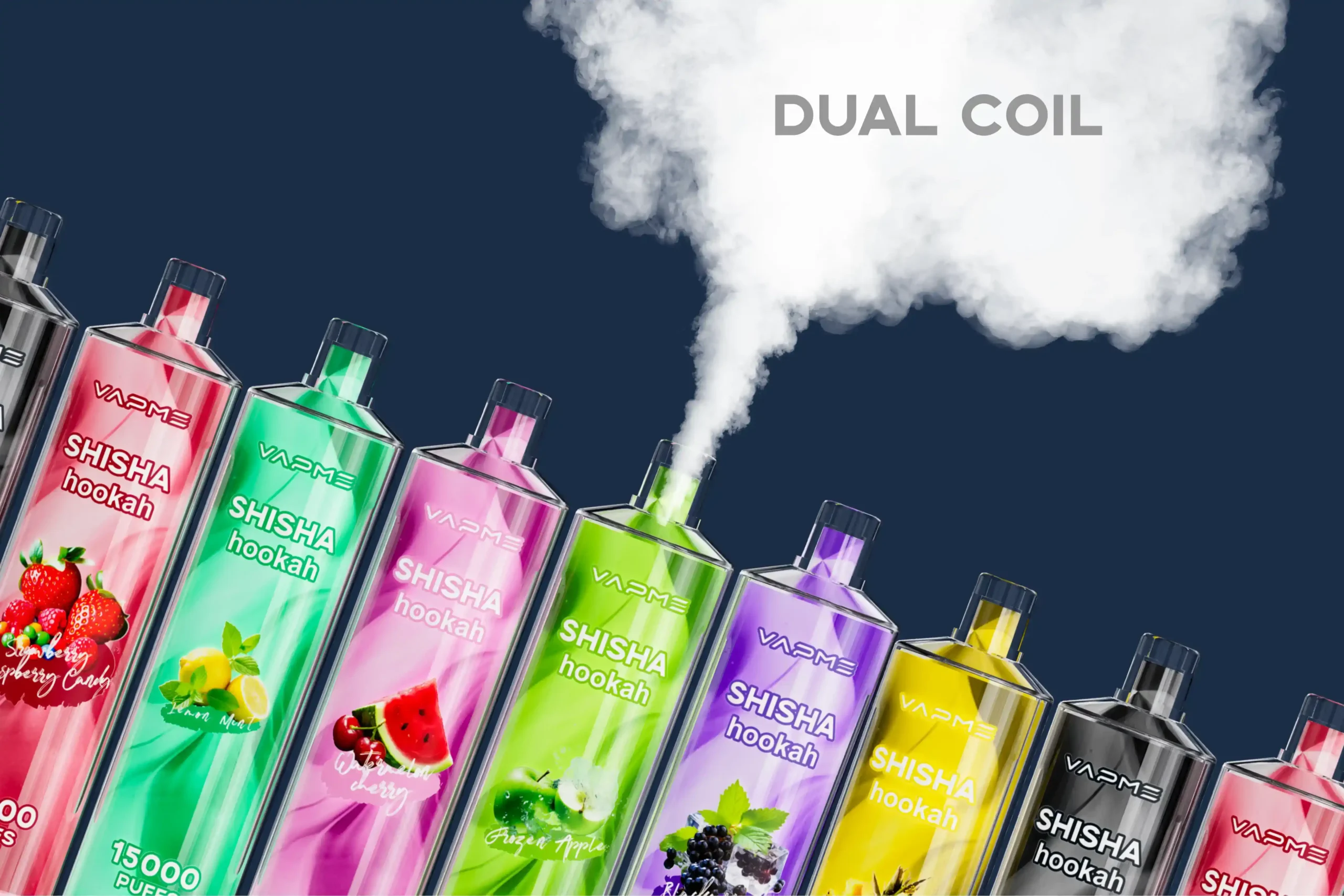 VAPME Shisha Hookah 15000 Puffs Disposable Vape 25ml E-liquid, 2% Nicotine Strength (11) VAPME Shisha Hookah 15000 Puffs Disposable Vape 25ml E-liquid, 2% Nicotine Strength (11)