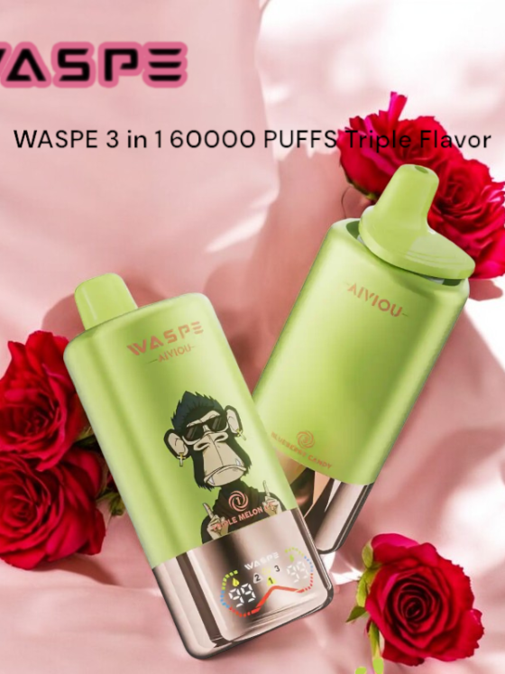 WASPE 3 in 1 60000 Puffs Triple Flavor Disposable Vape  Ultimate Long-Lasting Vape with Triple Flavor Experience
