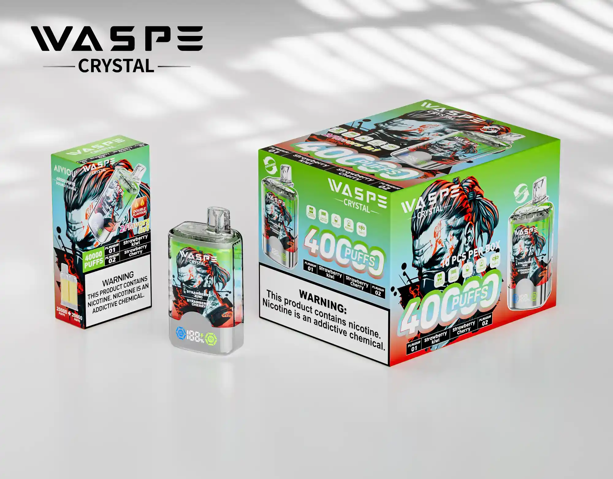 WASPE Crystal 40000 Puffs Disposable Vape Double Flavor, Long-Lasting Performance (17) WASPE Crystal 40000 Puffs Disposable Vape Double Flavor, Long-Lasting Performance (17)