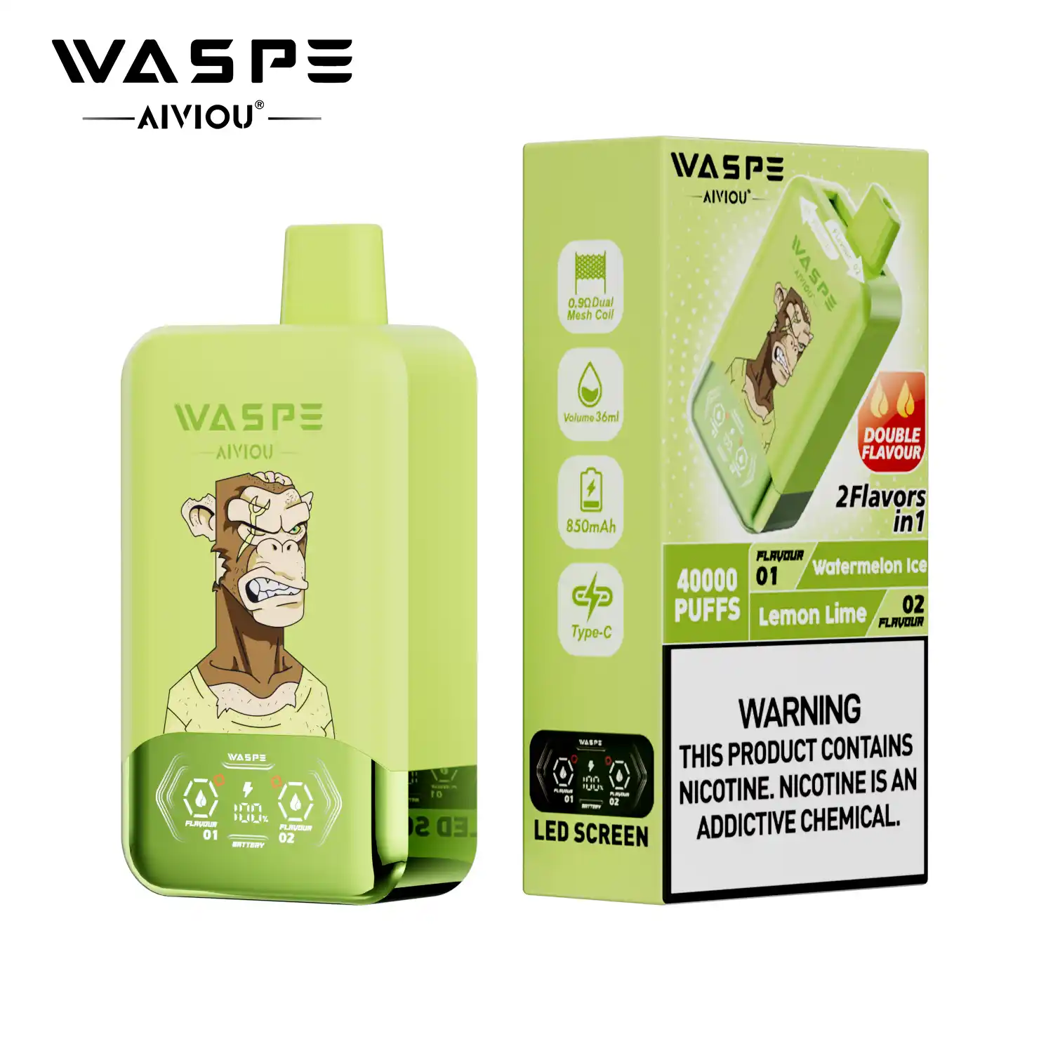 WASPE Double Flavor 40000 Puffs Disposable Vape High-Capacity, Dual Flavor Innovation (1) WASPE Double Flavor 40000 Puffs Disposable Vape High-Capacity, Dual Flavor Innovation (1)