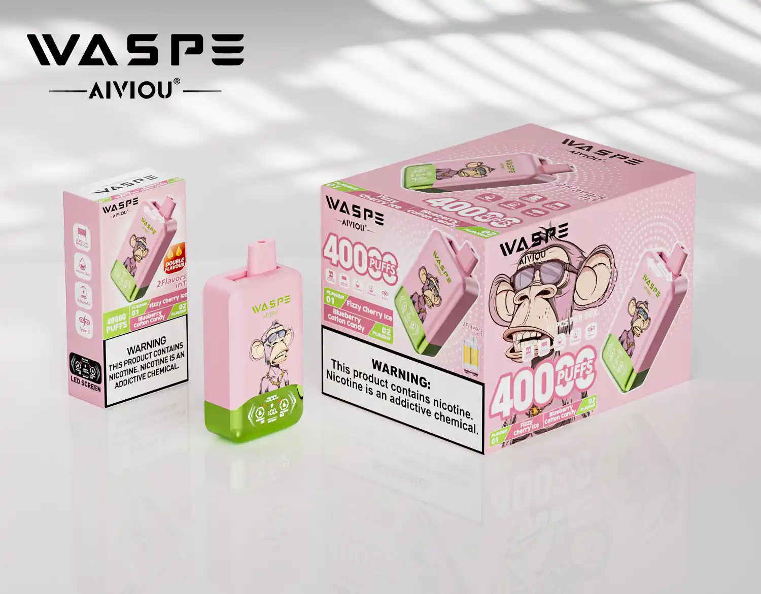 WASPE Double Flavor 40000 Puffs Disposable Vape High-Capacity, Dual Flavor Innovation (25) WASPE Double Flavor 40000 Puffs Disposable Vape High-Capacity, Dual Flavor Innovation (25)