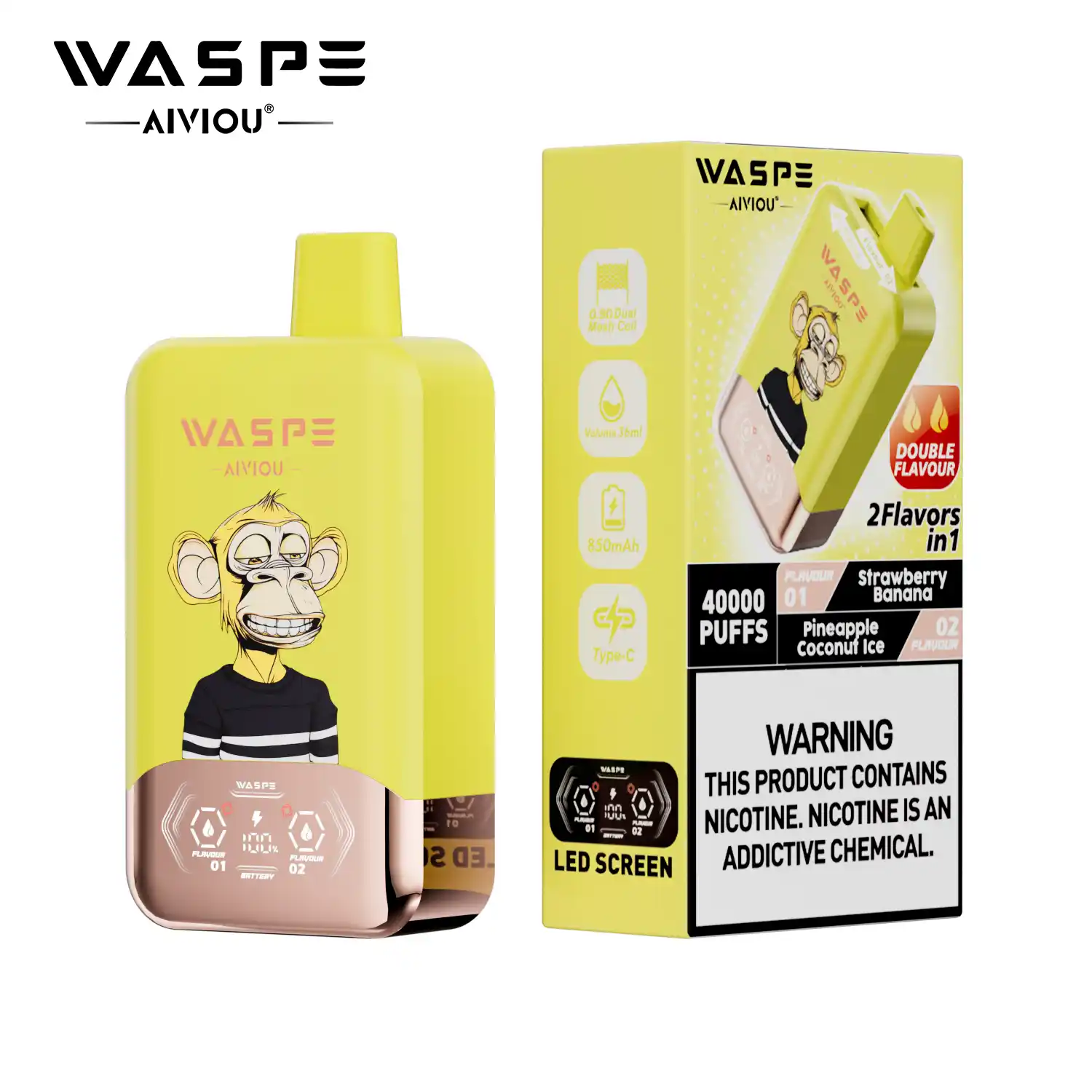 WASPE Double Flavor 40000 Puffs Disposable Vape High-Capacity, Dual Flavor Innovation (4) WASPE Double Flavor 40000 Puffs Disposable Vape High-Capacity, Dual Flavor Innovation (4)